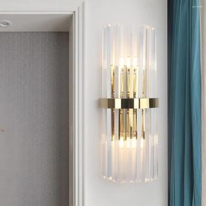 Wall Lamp Crystal Light For Living Room Decor TV Bedroom LED Corridor Fixtures Bathroom Lustre Mirror Headlight