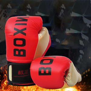 Protective Gear Children/Adult Boxing gloves Karate Punch Taekwondo 1 pair Fighting PU leather Protection Sanda Sparring Supplies HKD230718