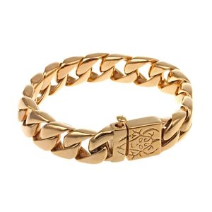 Mode Titan Schmuck Männer Armbänder Punk Hochglanzpoliert Armbänder Armreif Pulseras Klammer spitze Gold Silber 22 cm * 1,5 cm