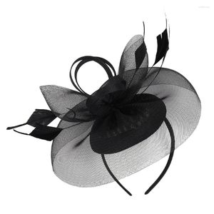 Bandanas Barrette Hat Women Bankiet Wedding Bankiet Vintage Fascynators Tea Party Gaza nałożona na głowę.