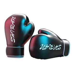 Skyddsutrustning herrboxhandskar pu läder muay thailändsk stansväska mma kickboxning pro klass Sparring Training Fight Gloves for Men and Women HKD230718
