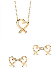 new small sliver rose gold heart initial earring for women teen girls trendy diamond set designer couple fashion Wedding Party bride female gifts daughter sale