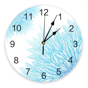 Orologi da parete Orologio mandala blu Grande cucina moderna Sala da pranzo Camera da letto rotonda Orologio da appendere silenzioso