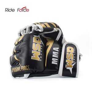 Equipamento de proteção luvas de MMA de meio dedo para homens PU Kicki boxe karate muay thai guantes de boxeo equipamento de treinamento de luta livre sanda hkd230718