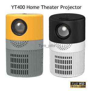 Andra projektortillbehör YT400 Mini Projector Smart TV WiFi Portable Home Theatre Cinema Sync Phone Beamer LED Projectors för HD 1080p Film med fjärr X0717