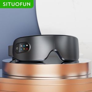 Masażer oka masażer oczu z wibracjami cieplnymi i muzyką Bluetooth inteligentna maska ​​do masażu do oczu odprężność oka Zmniejszenie obciążenia oczu Popraw sen 230718