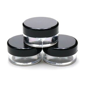 5G/5ML High Quality Clear Plastic Cosmetic Container Jars With Black Lids Cosmetic Cream Pot Makeup Eye Shadow Nails Powder Jewelry Bot Xcik