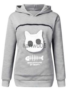 Womens Hoodies Sweatshirts Winter Hoodies Sweatshirt Pet Carrier Thicken Shirts Animal Pouch Lovers Hoody Cat Pullover Breathable Sweatshirts Plus Si J230718