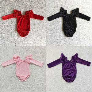 女の子のドレス卸売生まれの男の子ロンパー夏の赤ちゃんの長袖の服のゴールドベルベットジャンプスーツキッズ幼児用ワンピース服