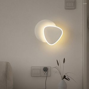 Wall Lamp Modern Simple Bedside Nordic Bedroom Living Room El Engineering Creative Geometric Triangle Led Light