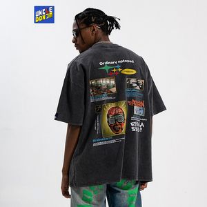 Erkek Tişörtleri Grafik Tişört Erkek Sokak Giyim Çift T-Shirt Harajuku Vintage T Shirt Yaz Büyük Boy Tişört Y2K Giysileri 230718