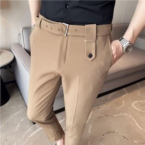 Men's Suits Plus Size 29-36 Mens Suit Pants High Quality Men Solid Color Slim Fit Dress Office Business Trousers