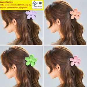 Nowa Korea Flower Shape Wstążka Claw Clip Kobiety Dziewczyny Spinki do włosów kraba pazury klimatyczne