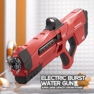 Piasek Play Water Fun Pistolet Electric Toy Burst Childrens Wysokie ciśnienie Woda ładująca Automatyczna zabawka rozpylanie 230718