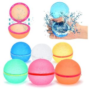 Sand Play Water Fun 6Pcs Magnetic Reusable Balloons Summer Pool Toys for Kids Outdoor Beach Fight Games Quick Fill Bomb Splash Balls 230718