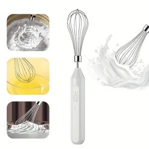 1pc Egg Beater Cake Cream Baking Automatic Blender Handheld Coffee Bubbler Cow Grandma Bubbler Household Wireless Electric Milk Frother