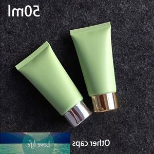50ml Frost Plastic Soft Bottle Matte Green 50g Cosmetic Cream Facial Cleanser Container Toothpaste Lotion Tube Free Shipping Domcc
