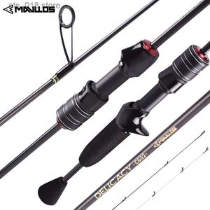 Casting Rods Mavllos DELICACY L.W 0.6-8g UL Fishing Casting Spinning Rod Ultralight Carbon Fiber Hollow + Solid 2 Tips Bait Casting Rods T230718