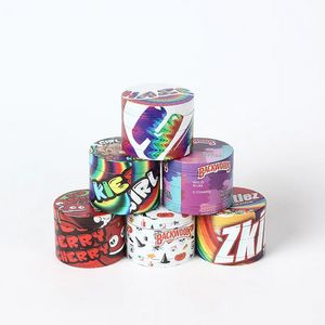 BACKWOODS Cookies Pattern Aluminum Alloy Herb Grinder 50mm 4 Layers Metal Tobacco Grinders Smoking Accessories Colorful Grinders Factory Wholesale Price