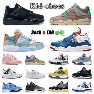 dhgate novos sapatos infantis jumpman 4 tênis de basquete infantil gato preto 4s quarto bagunçado meninos e meninas criança crianças tênis sapato infantil criado os treinadores pretos ao ar livre tamanho grande 4y