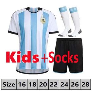 3 gwiazdki Argentyna piłkarska Koszulki Pamięci 2023 MĘŻCZYZN KIT KIT 20 21 22 23 MAILLOTS DE FOOT MARADONA DYBALA MESIS MAC ALLISTER SPECJALNA Koszula Football UniFor 6425