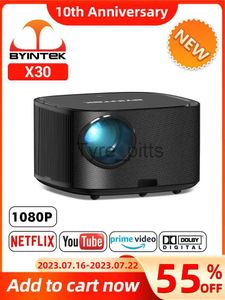 Andra projektortillbehör Byintek X30 1080p Full HD-licensierade Netflix TV-system AI Auto-fokus Dolby Smart WiFi LCD LED Video Homeater Projektor X0717
