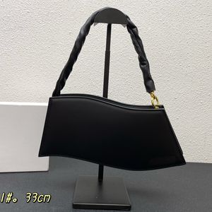 Bolsa para axilas com padrão de onda Bolsa Tote Bolsa Bolsa transversal Bolsas femininas Bolsas femininas Carteira de couro genuíno Alça de ombro removível Letra da moda