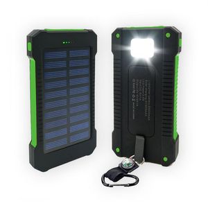 202450000mAh Solar Power Bank, 2 USB Port External Battery Backup Charger with Retail Box, Portable Phone Charger for Camping, Hiking, and Outdoor Activities