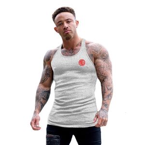 Mens tampo de tampas de verão de malha respirável de malha rápida Menas casuais moda listrada tsshirt ginástica bodybuilding sem mangas slim fit 230717