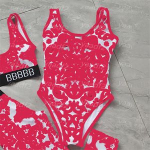 Roupas de banho femininas de grife, roupas de ioga estampadas com letras, design de roupas esportivas de uma peça, roupas de banho femininas acolchoadas