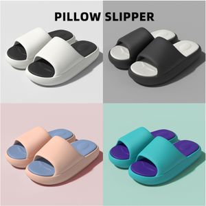 Summer Cloud Slides Sandals Pillow House Women Platform Spa Shower Shoes Men Soft Colorful Sole Indoor Home Cute Slippers 2 22