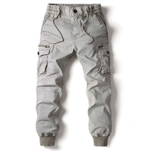 Calça masculina cargo homens jogando algodão casual comprimento completo de streetwear militar Trabalho tático TRUSTERS TRUSTERS PLUS TAMANHO 230815