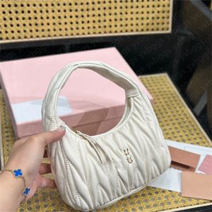 Fashion Women Handbags Meui Pleated Leather Hobo Bags Shoulder Bags Luxury Dumpling Bag with Box Designer Bags Lady Elegant Luna Purse