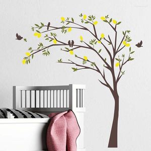 Adesivi murali Albero in stile nordico semplice per soggiorno Camera da letto Nursery Decor Decalcomanie in PVC Art Murals Home