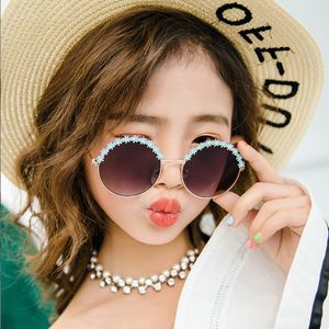 Kids' Sunblock Wholesale Kids metal Frame Sun Glasses Girls Boys flower Children's Mirror Baby Eyeglasses UV400 Summer Beach 230718