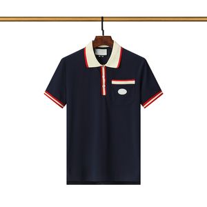 23SSメンポロサマーカジュアルTシャツデザイナーメンズポロスレタープリントファッションポロ