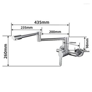 Banyo lavabo muslukları krom mat siyah pirinç tencere dolgusu musluk duvarı monte mutfak musluk tutma soğuk su miktarı döndürme katlanır spout