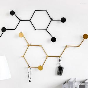 Ganchos Nordic Iron Gold Clothes Hat Hook Decorative Wall Shelf Creative Porch Key Hanger Cabide Porta Entrada Pendurado Organizador