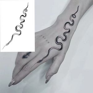 1PC Small Snake Temporary Tattoo Sticker For Men Women Hand Waterproof Fake Tatto Flash Decal Animal Tatoo