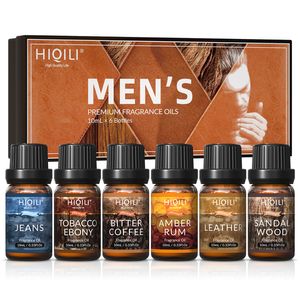 Fragrance HIQILI Mens Fragrance Oils Set Essential Oils for Aromatherapy Pure Perfume Oil Aroma Oil for Car Diffuser Candles Making 230717