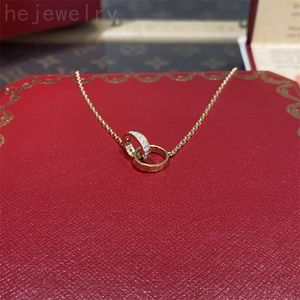 Kvinna hänge halsband för män diamanter vintage smyckesdesigner halsband bröllopsfest gåvor av högsta kvalitet lyx kärlek halsband pläterade silverkedja diamant