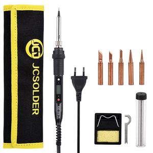 JCD soldering iron 80W temperature adjustable Welding Solder tools solder irons kit pure copper tips Ceramic heater set313I