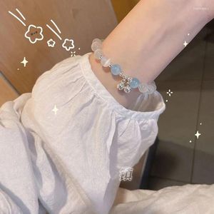 Charm armband trendiga söta blå lila röda vita hartspärlor charms armband lyckliga klockor för tjej kvinna mode smycken gåva dropship