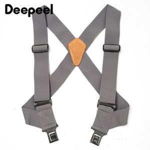 Hängslen 1 st 5cm*120 cm Vuxna mäns elastiska breda hängslen Mens Suspenders Justerbar x Typ Rem Male Jockstrap Sport Tool Work Suspender 230717