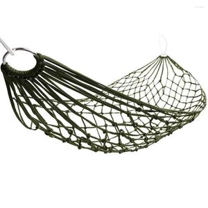 Lägermöbler 230x80 cm Single Nylon Net Hammock Swing Hanging Sleeping Bed Stol Lätt premiumkvalitet för res campingträdgård