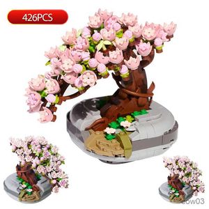 Block 389 st mini City Potted Plants Series Model Building Blocks Friends Succulents Home Decoration Diy Bricks Toys for Children Gift R230718