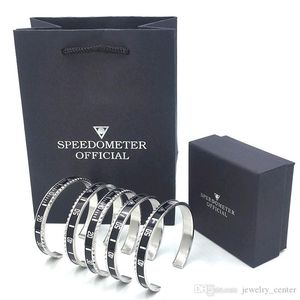 Pulseira inteira de alta qualidade para homens pulseira de aço inoxidável velocímetro pulseira moda masculina joias com varejo pa238c