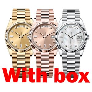 Designer Mens Watch Automatic Mechanical Movement 36 MM Arabiska siffror Dialurklockor Fällbara lås Casual Life Waterproof Business Wristwatches Variation of Colors