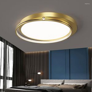 Ceiling Lights Modern Black Gold Round Decorative LED Lamp For Bedroom Living Dining Room Corridor Loft Minimalist Indoor Light Fixture