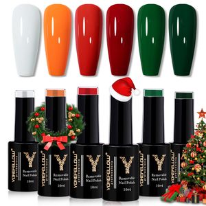 Nail Gel YOKE FELLOW 10ML 6 Colors Gel Nail Polish Kit SoakOff LED UV Nails Varnish DIY Manicure Year Chrismas Set Gift for Women 230717